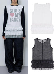 【FANCY CLUB】DOT LAYERED DRESS