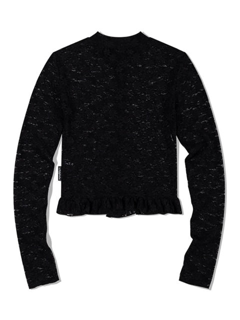 【Uglyshadow】LACE FRILL CARDIGAN / 【アグリーシャドウ】レースフリル長袖カーディガン