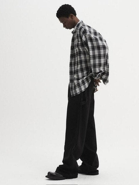 【DNSR】Oversized flannel check shirt