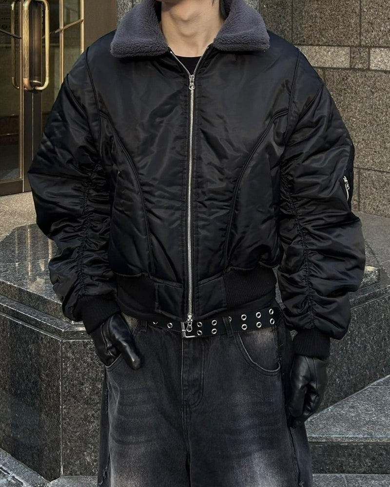 大阪店WEB限定【Chikashitsu +】cropped mustang bomber jacket