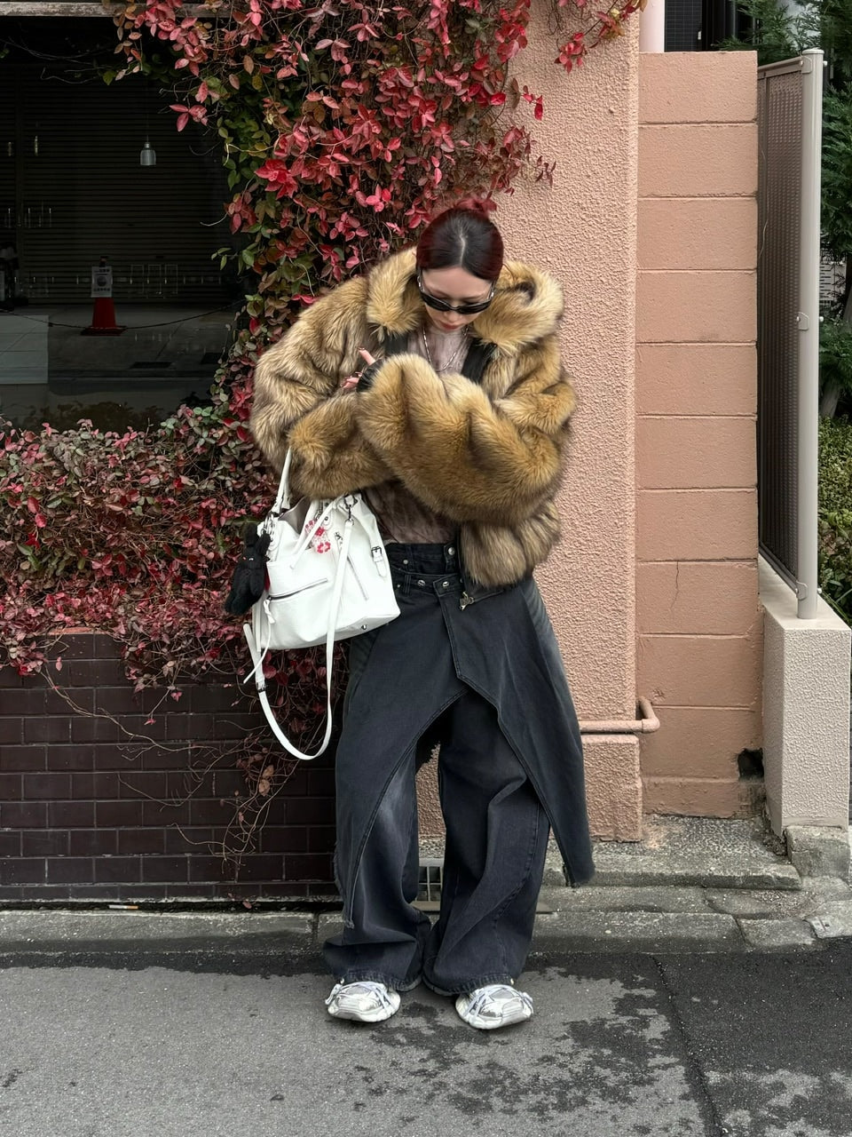 受注制【Chikashitsu +】wrapping design denim skirt (2color)