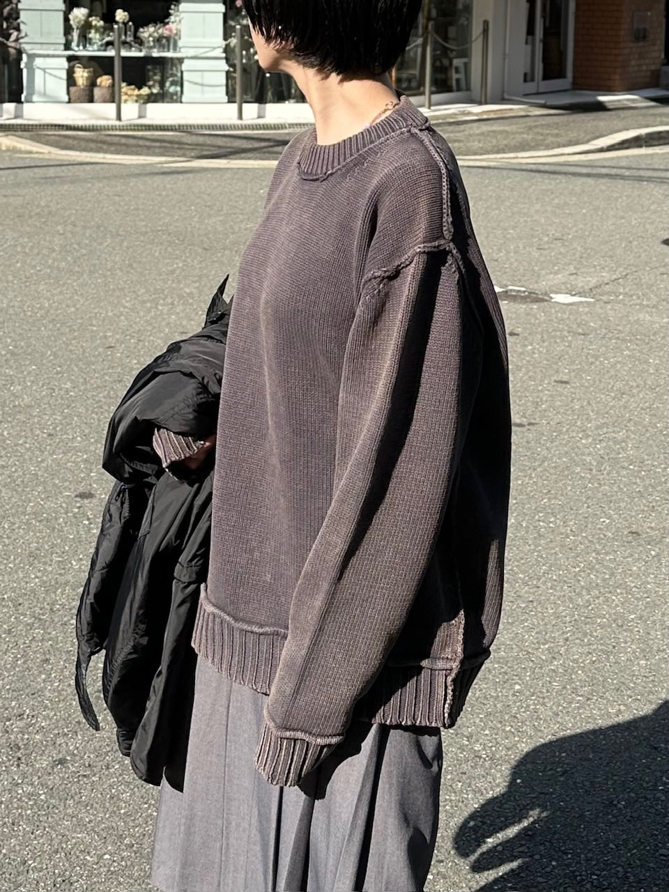 大阪店WEB限定【Chikashitsu +】pigment dyeing knit