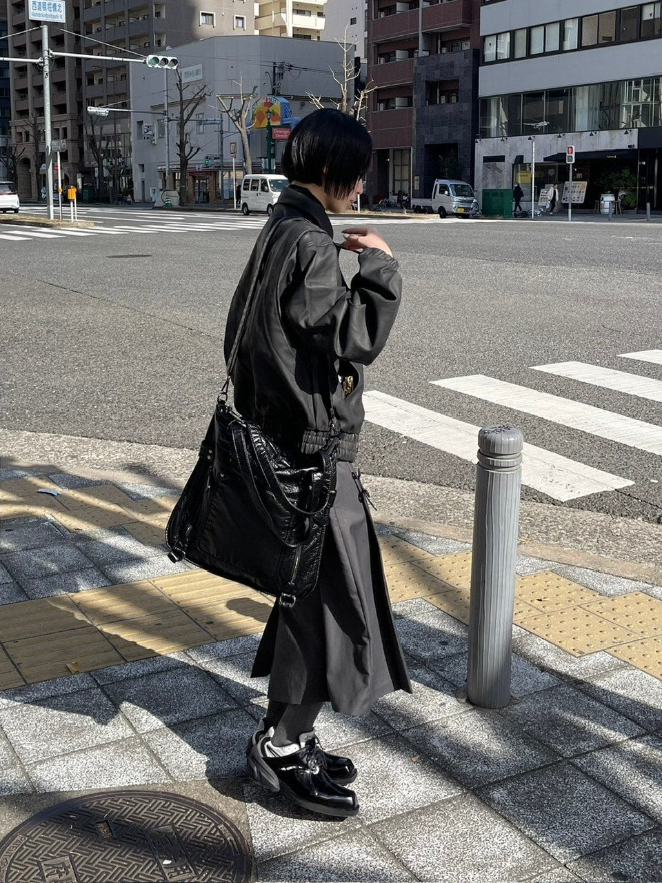 受注制【Chikashitsu +】antique like eco leather tote bag / 【チカシツプラス】アンティーク風エコレザートートバッグ