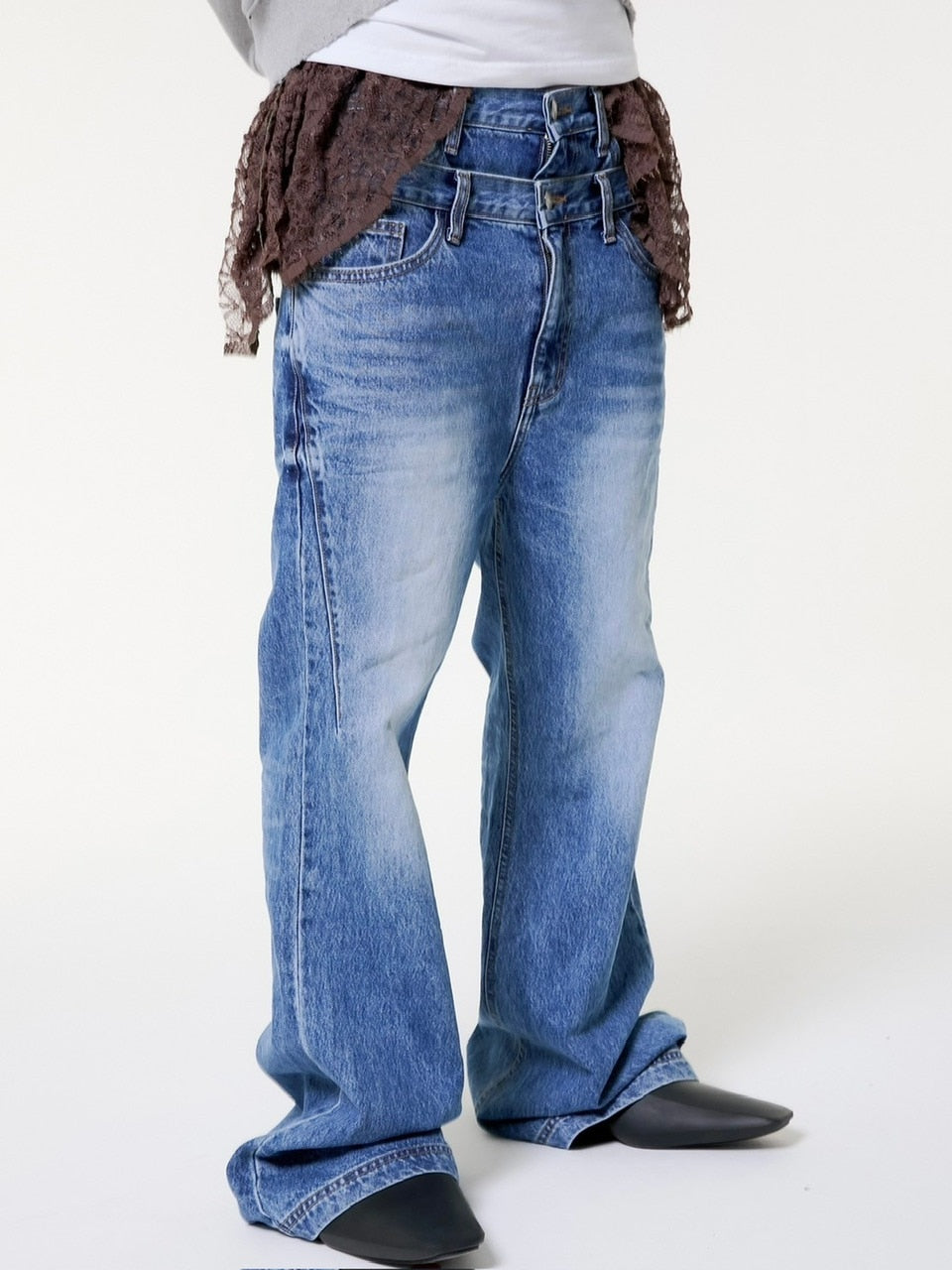 【ANOTHERYOUTH】double waist jeans