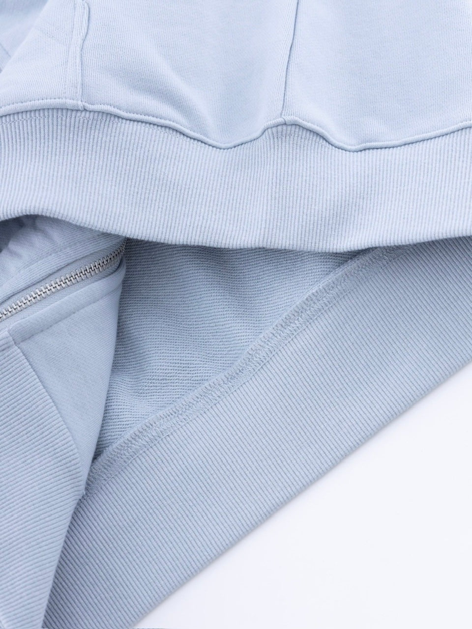 【SUPPLIER】2-Tone Rhinestone Cross Zip Hoodie