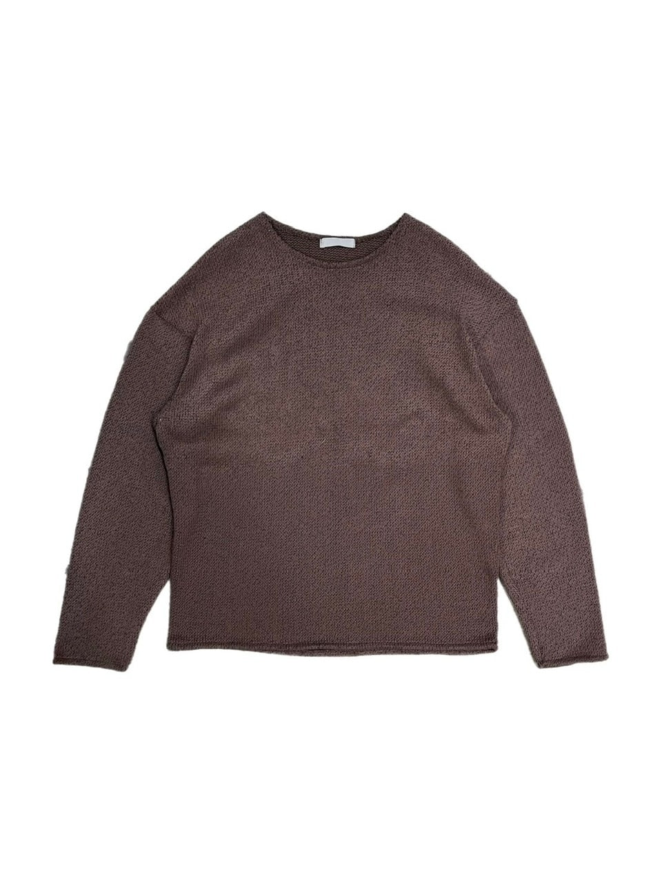 受注制【Chikashitsu +】loose fit round knit (4color)