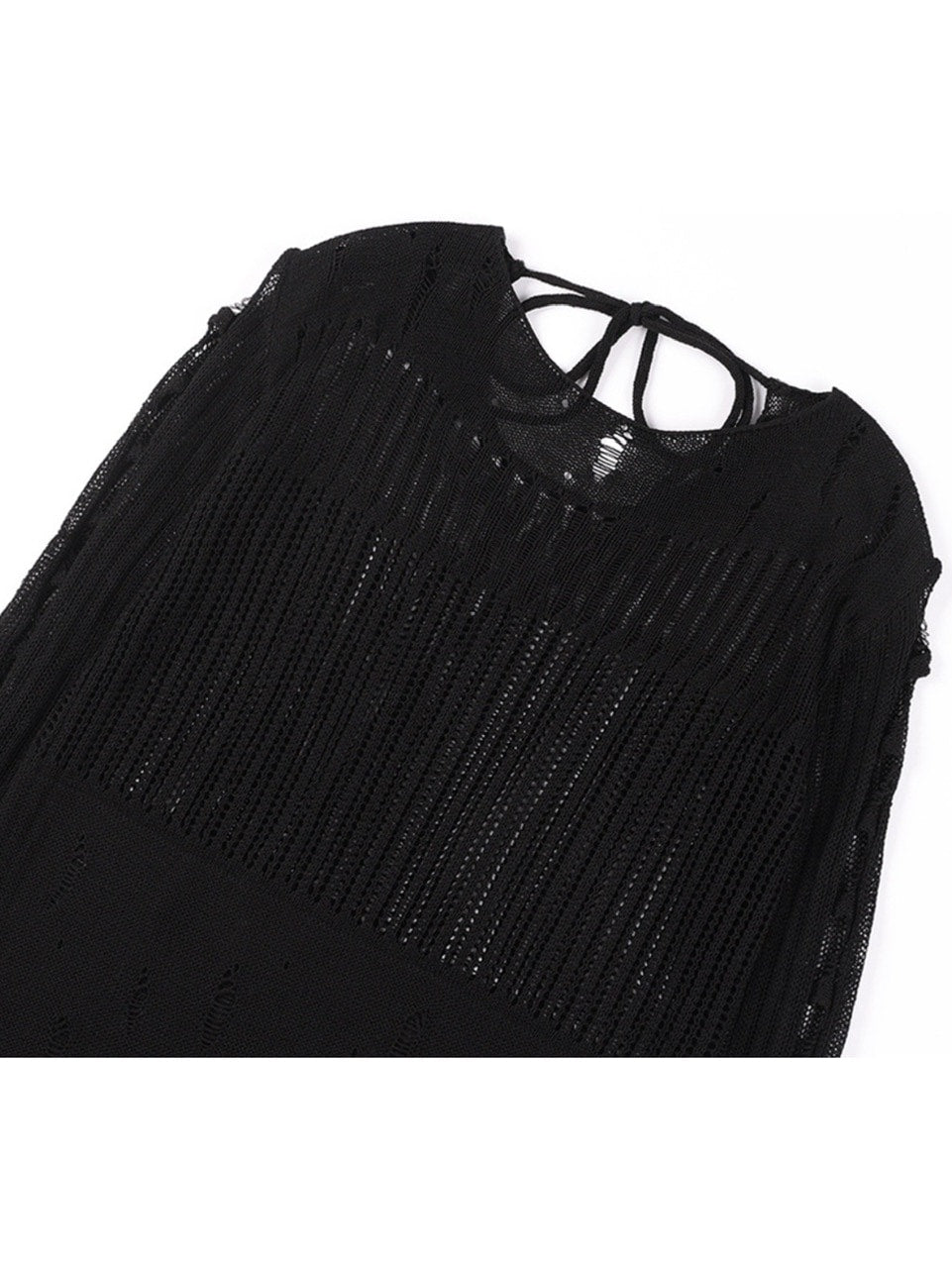 【FANCY CLUB】2-WAY DAMAGE KNIT LONG SLEEVE / 【ファンシークラブ】ダメージルーズニット