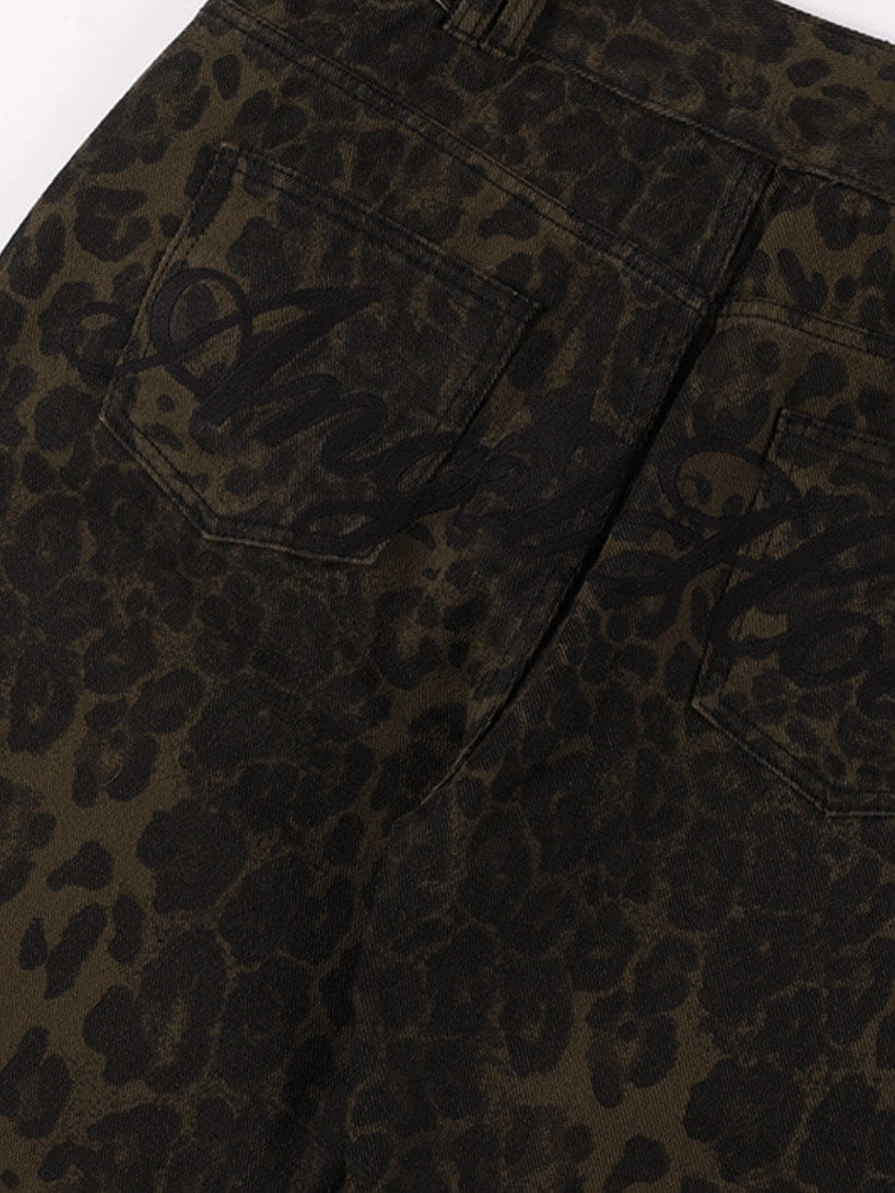 【FANCY CLUB】LEOPARD BOOTCUT PANTS