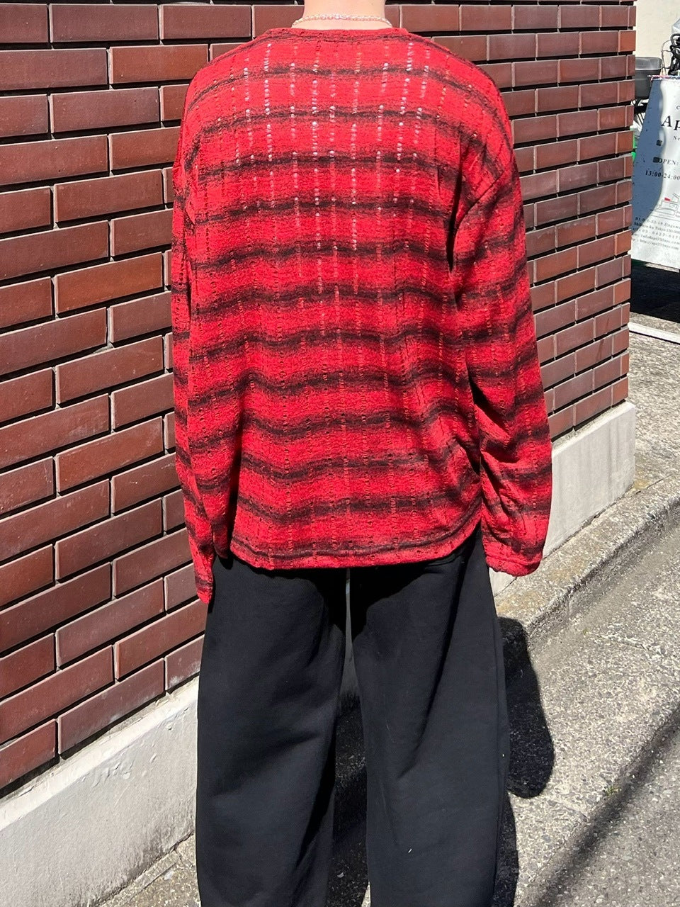 【Chikashitsu +】gradation border knit (5color) / 【チカシツプラス】グラデーションボーダー長袖ニット