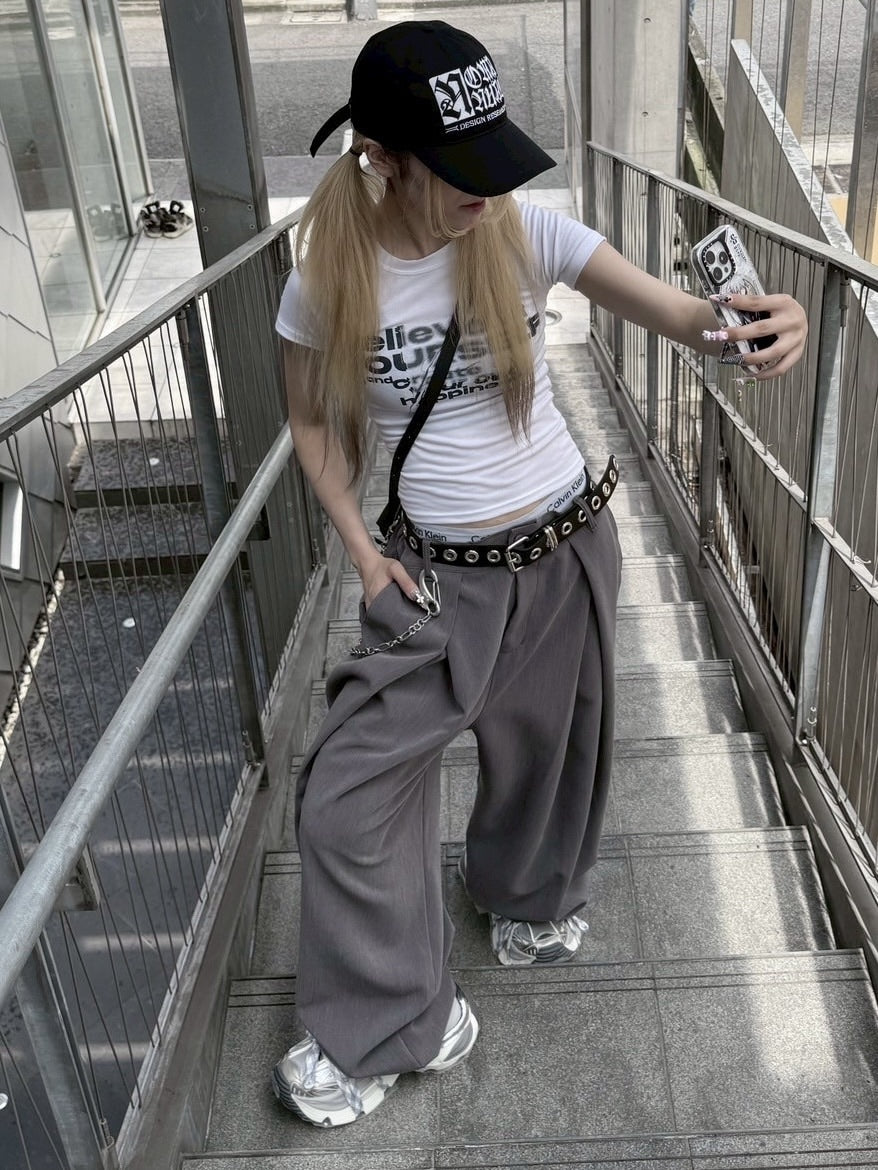 受注制【nmtc +】pin tuck wide slacks (2color)