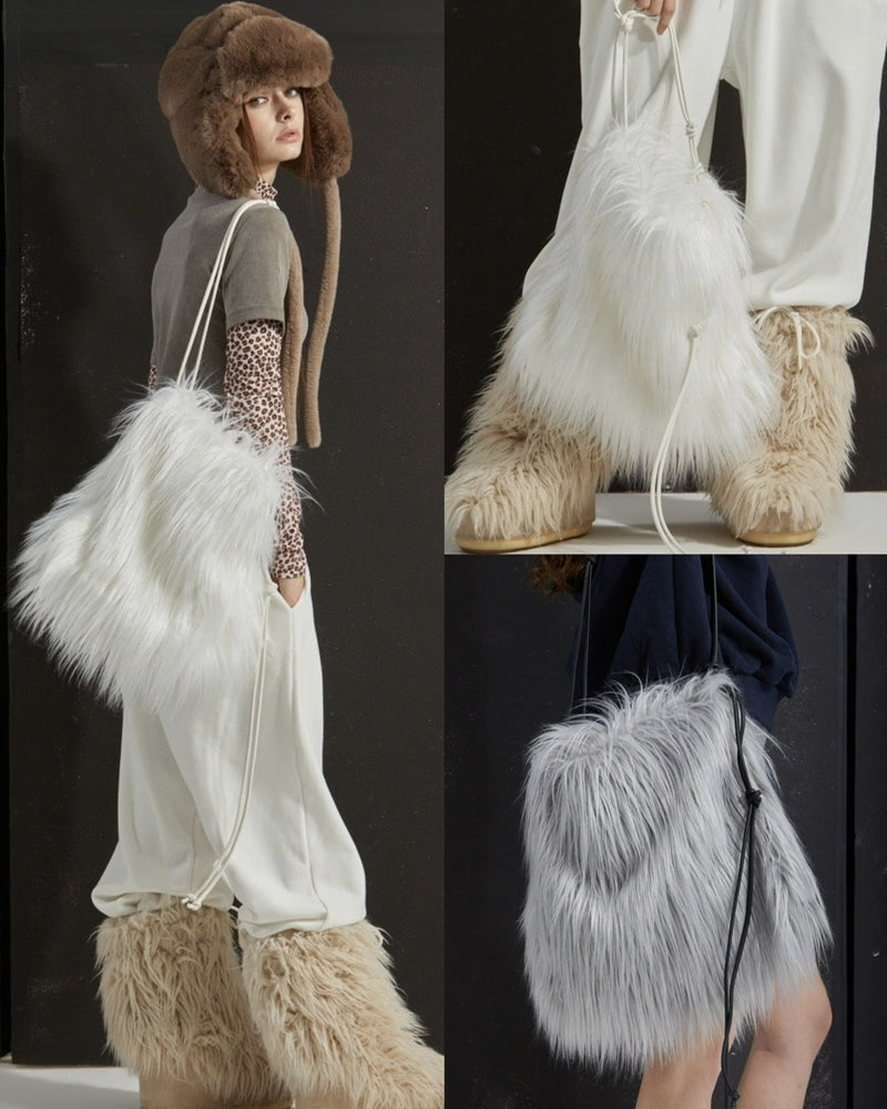 【GATELESS】LONG FUR SHOULDER BAG