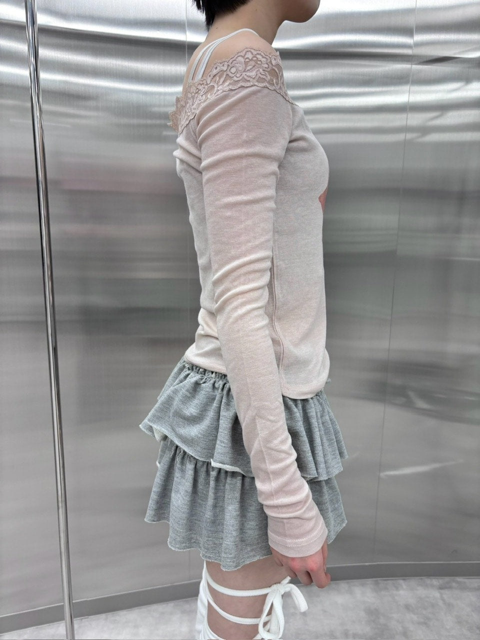 受注制【nmtc +】rose off long sleeve (3color)