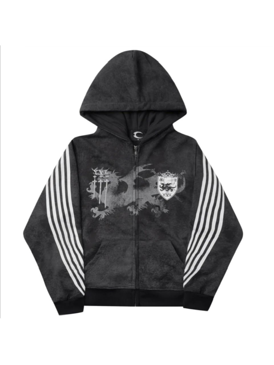 【Cozy world Wide】ROYAL KNIGHT CLUB WAXED - HOODZIP