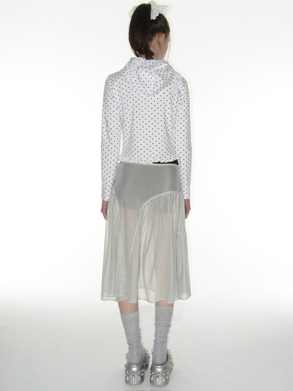 【CRANK】SHEER FRILL LAYERED SKIRT