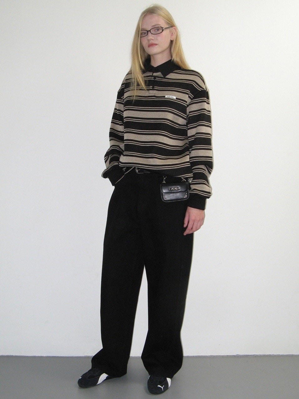 【CRANK】STUD WIDE JEANS