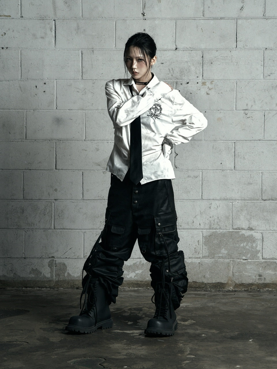 【Rosen Kreuz】CURVE FIT LONG CARGO PANTS