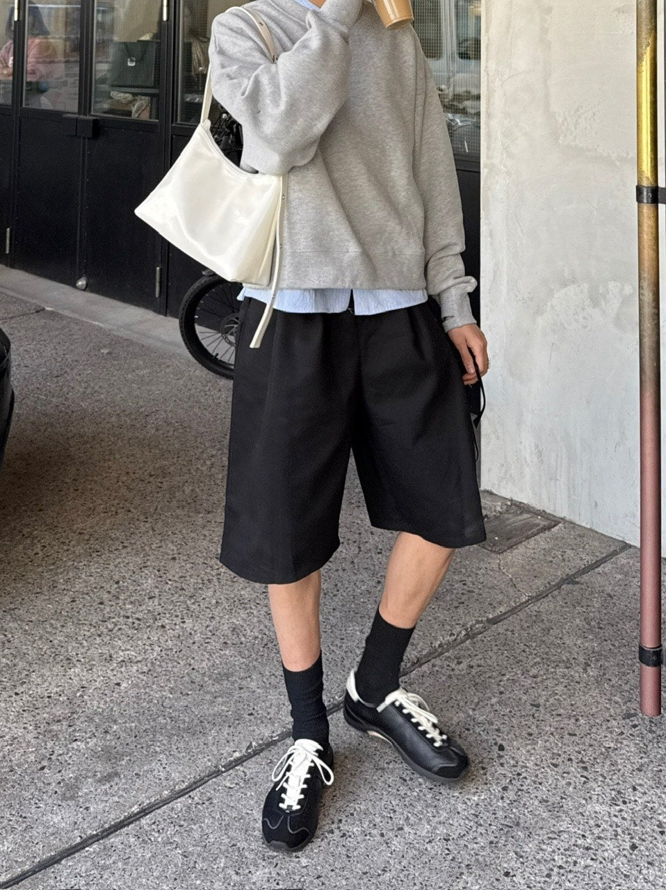 東京店WEB限定【Chikashitsu +】PU Leather cross bag (4color