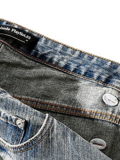 【Cord】Washed Under Cut Denim Pants