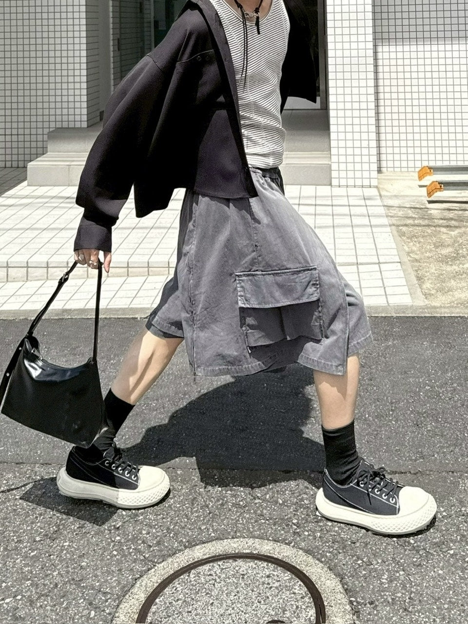 受注制【Chikashitsu +】volume toe canvas sneaker (2color)