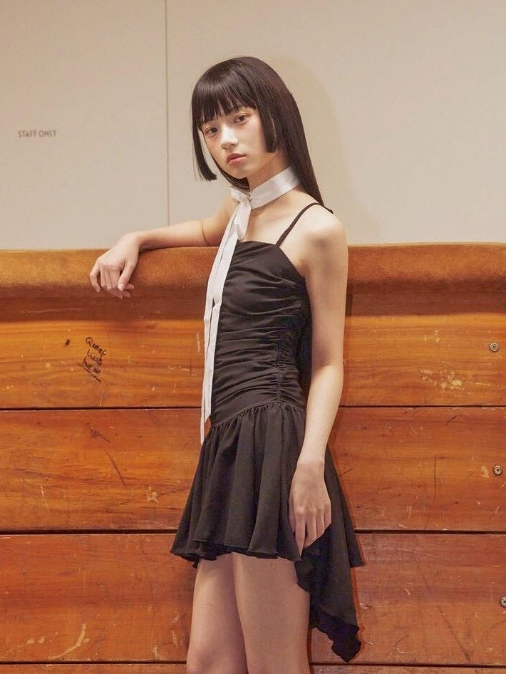 【ODDONEOUT】Shirring onepiece / 【オッドワンアウト】シャーリングキャミソールワンピース