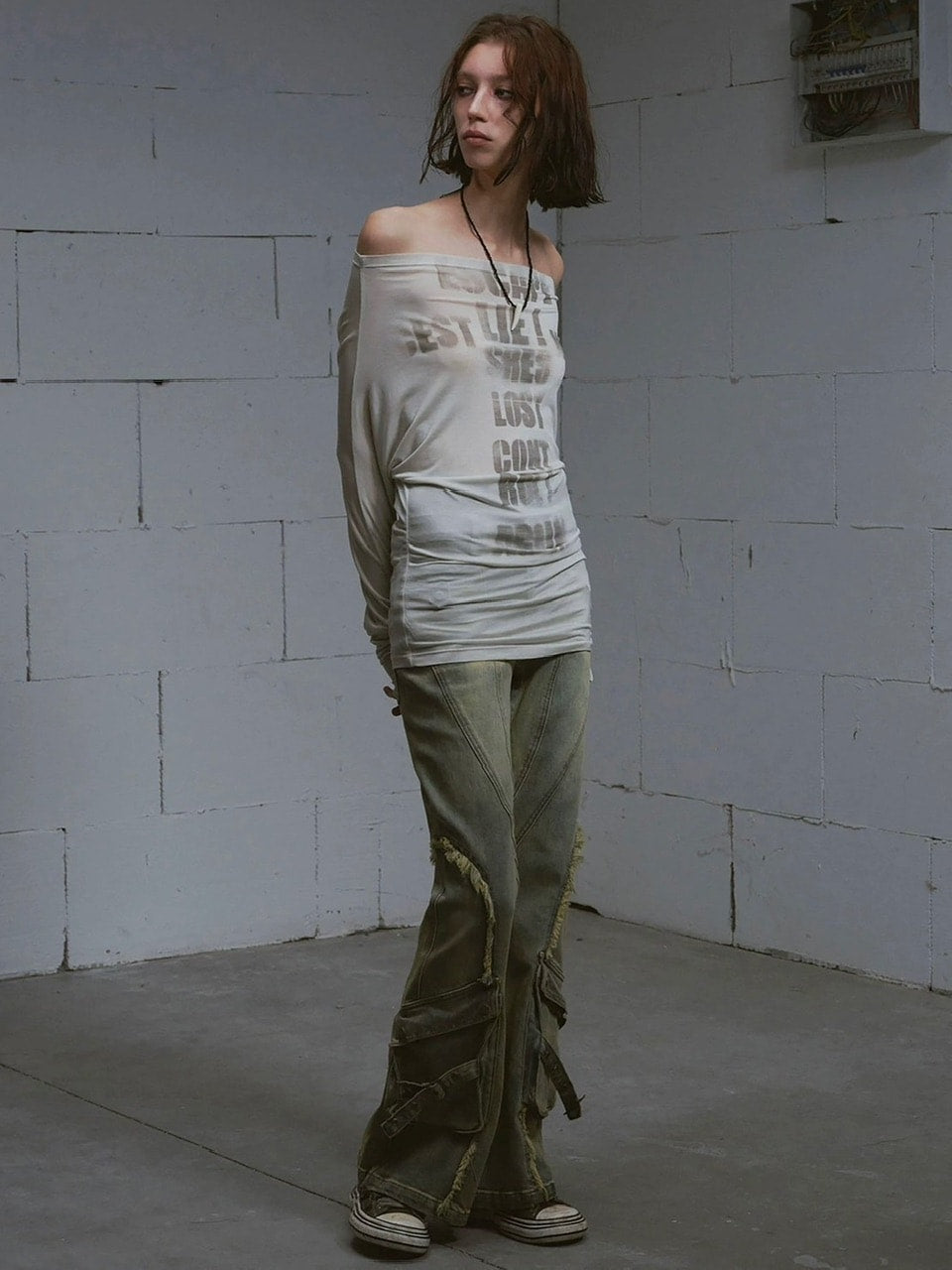 【Cest Nous】Fading throughout Denim jeans / 【セヌー】ウォッシングフレアデニムパンツ