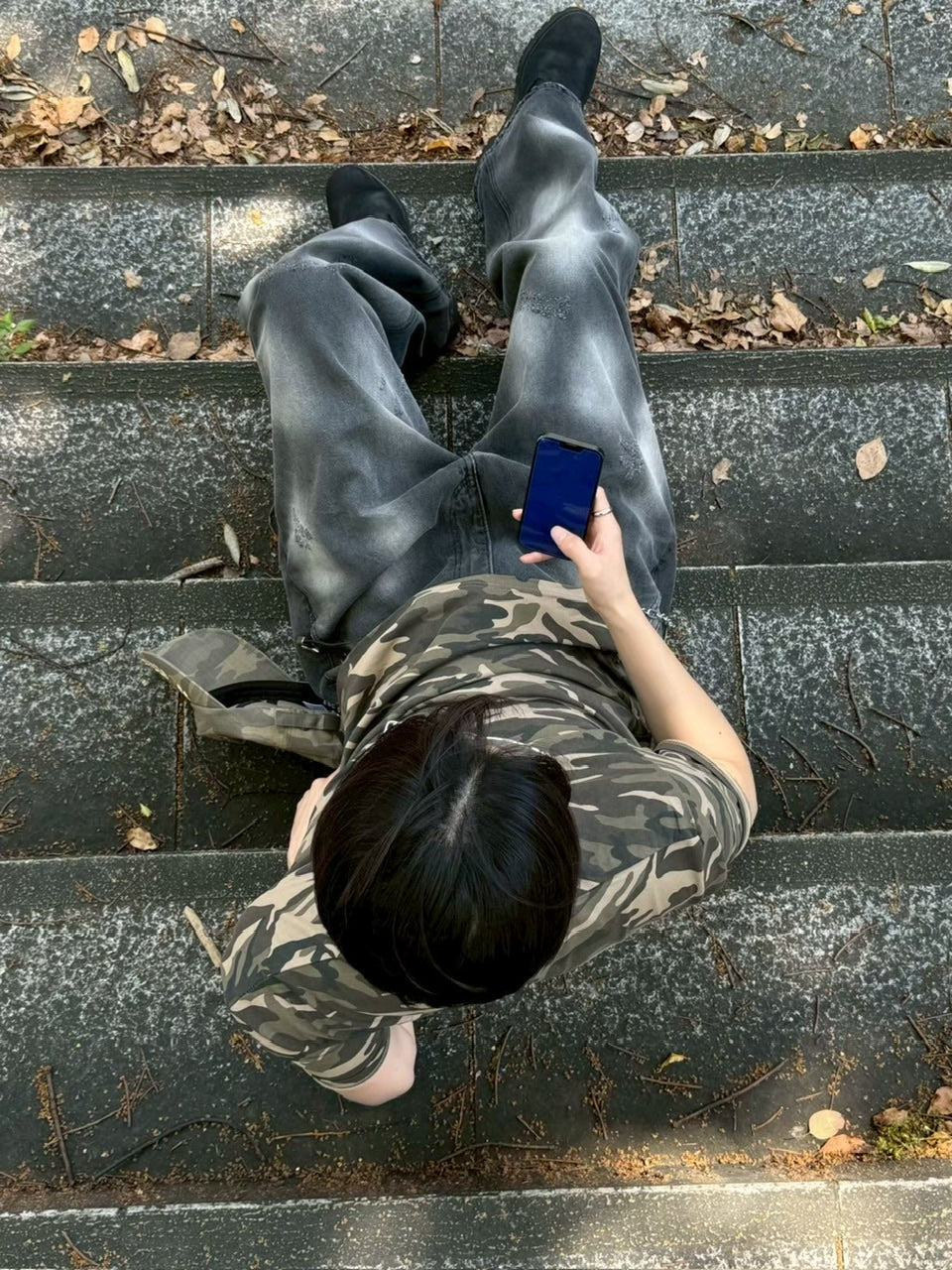 【Chikashitsu +】point wash balloon denim pants (2color) / 【チカシツプラス】ポイントウォッシングバルーンデニムパンツ