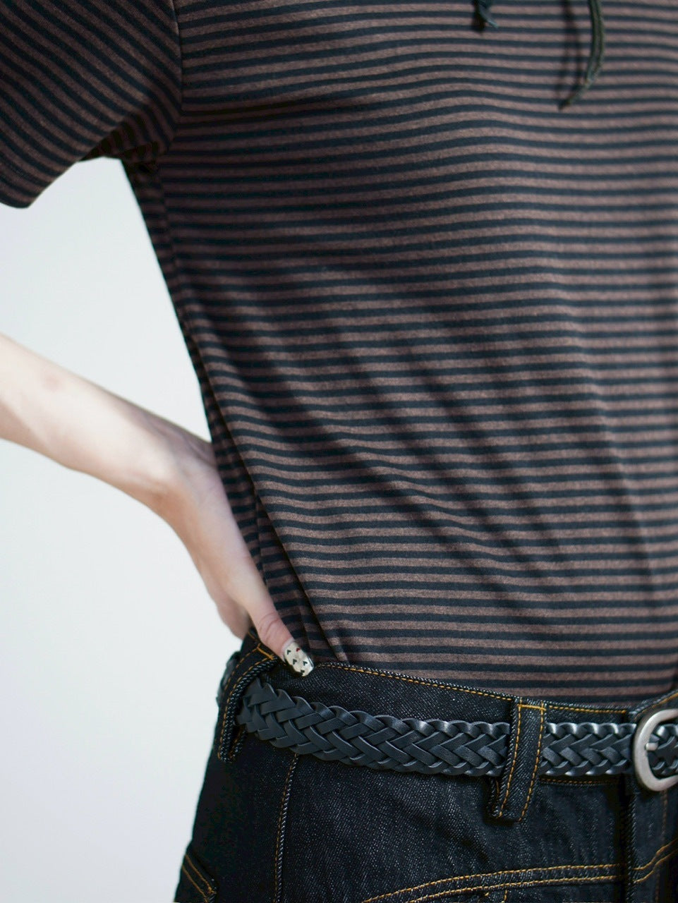 受注制【Chikashitsu +】tight fit border t-shirt (3color) / 【チカシツプラス】タイトフィットボーダー半袖Tシャツ