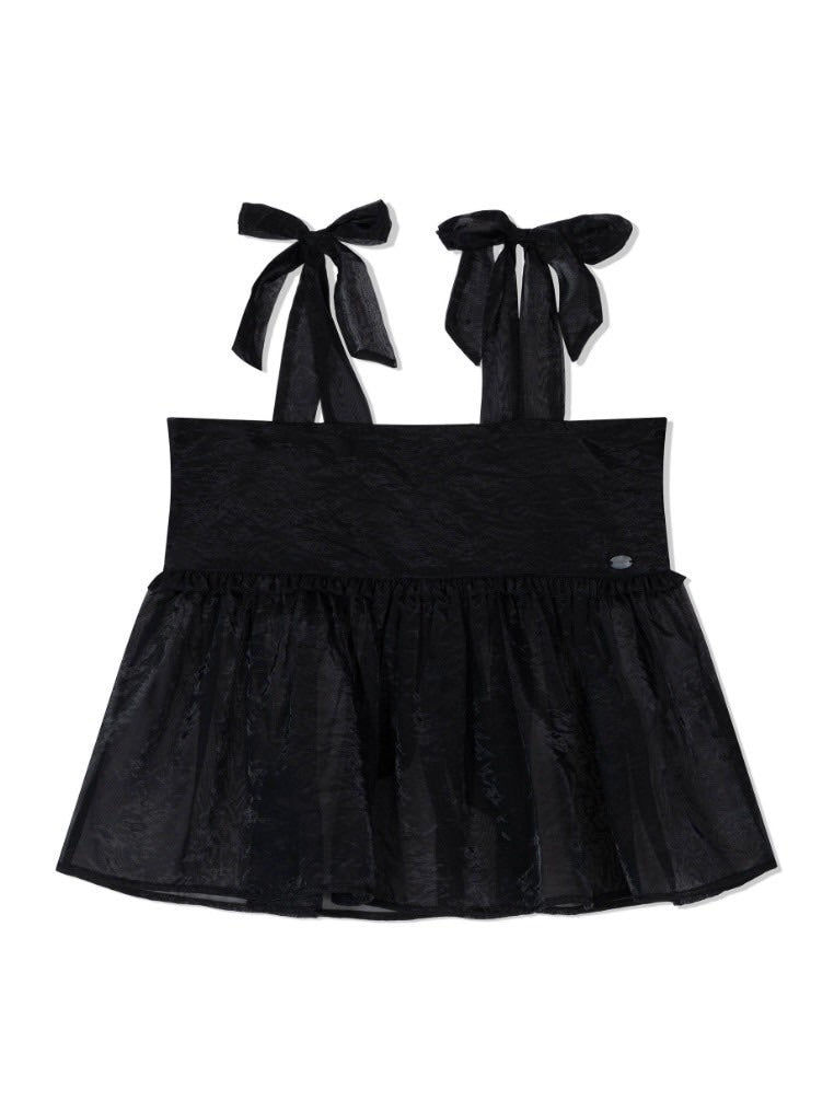 【Uglyshadow】ORGANZA RIBBON BLOUSE