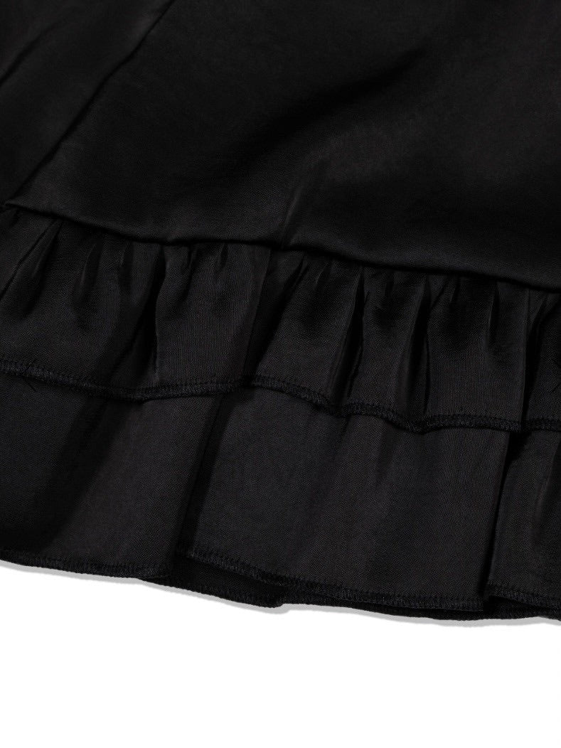 【Uglyshadow】SATIN RUFFLE PANTS