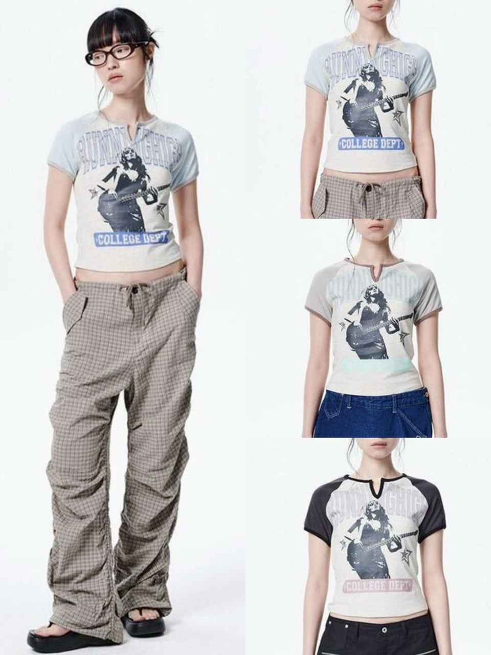 【runningHIGH】VARSITY LOGO H/S TEE