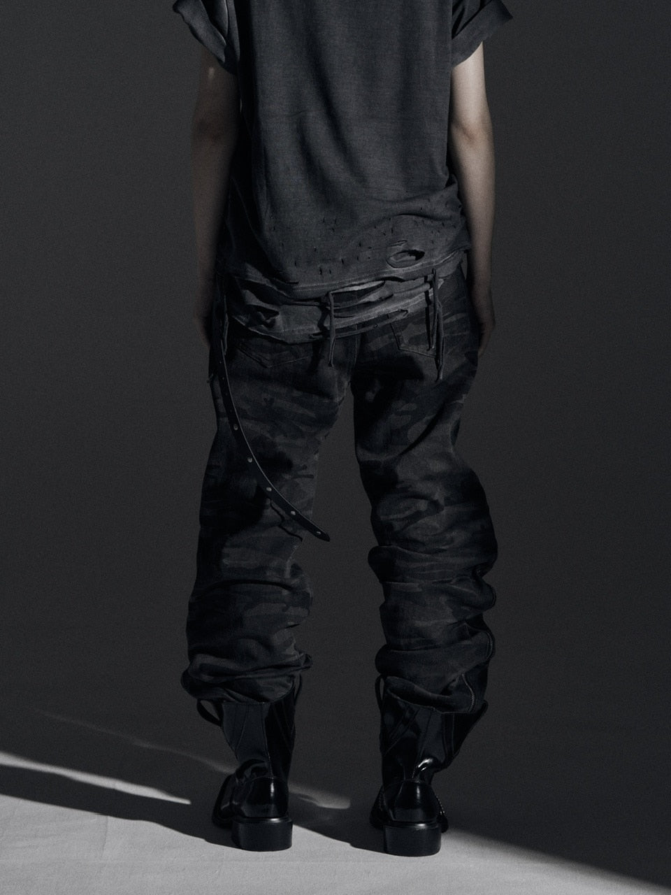 【Rosen Kreuz】ZIP WIDE BAGGY PANTS