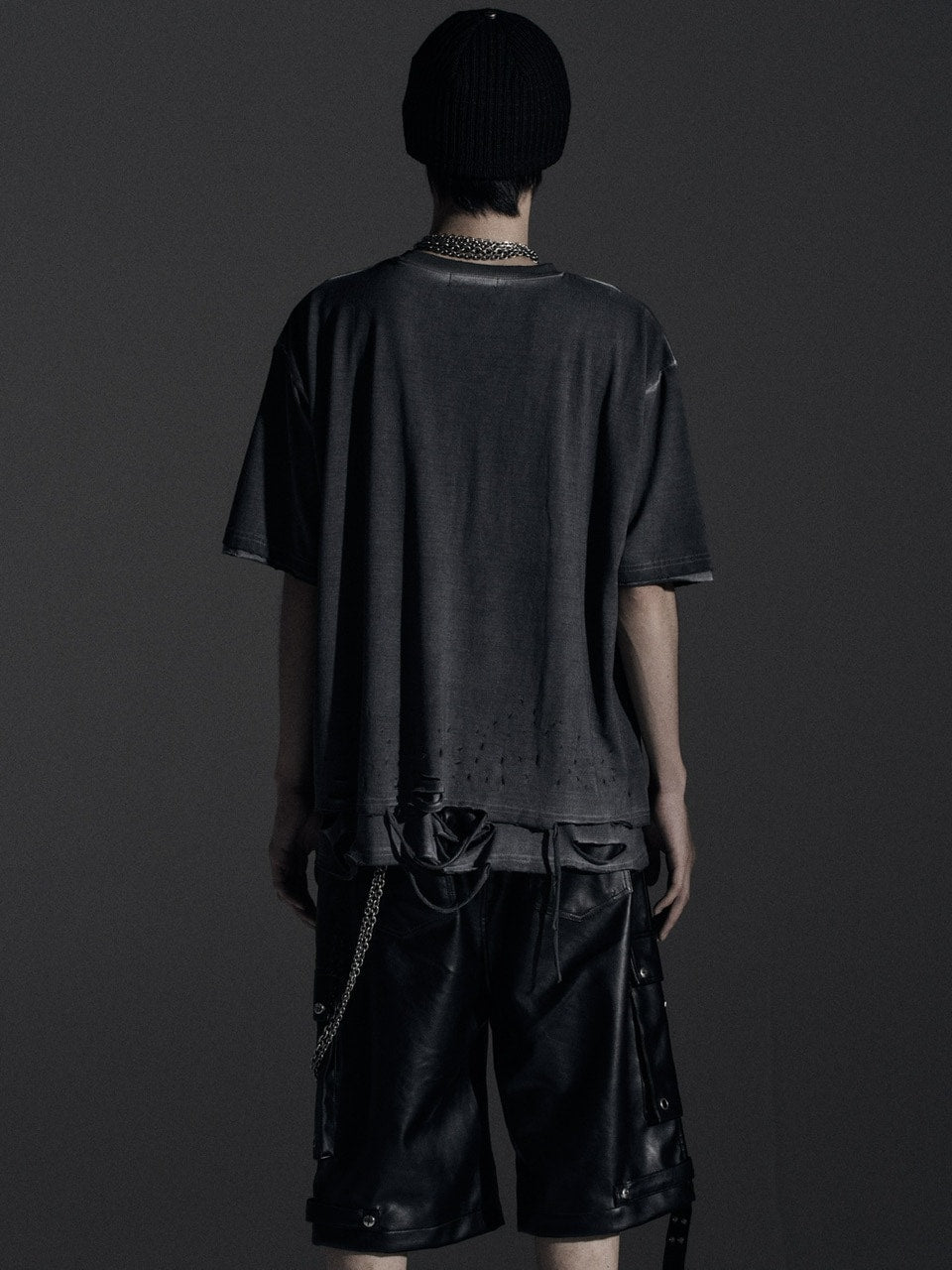 【Rosen Kreuz】BOXY FIT LAYERED DAMAGE TEE