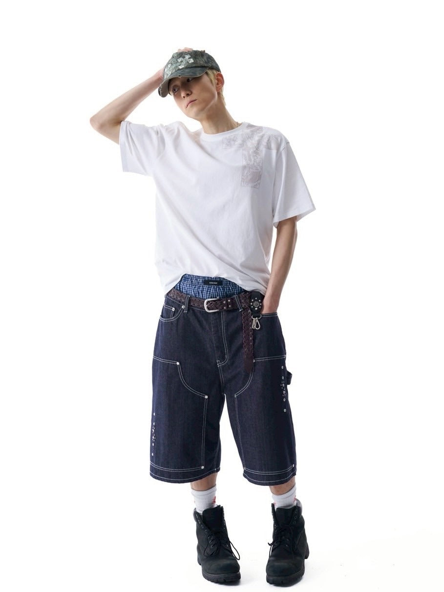 【AAKAM】CROS2 Printed Half Top