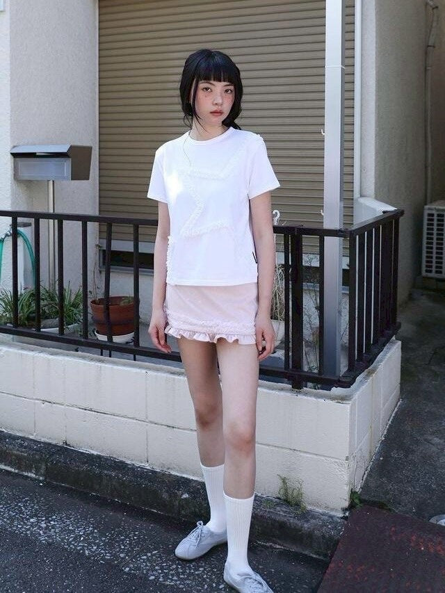 【Uglyshadow】 MESH STAR RUFFLE MINI SKIRT / 【アグリーシャドウ】メッシュスターラッフルミニスカート