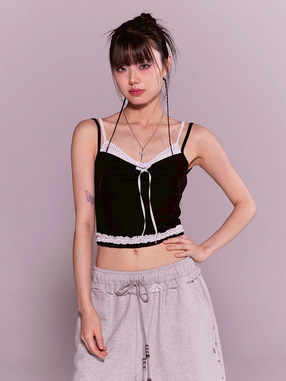 【CHERRYQUIRI】twinkle wrinkle dot sleeveless