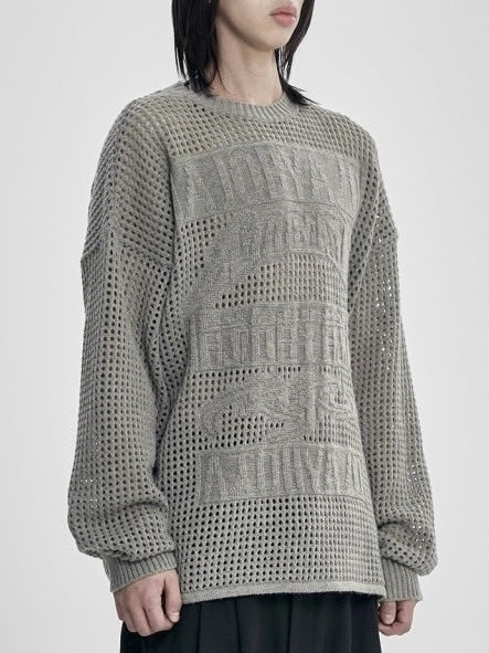 【AJOBYAJO】Total Logo Drop Needle Sweater / 【アジョバイアジョ】トータルロゴドロップニードル長袖セーター