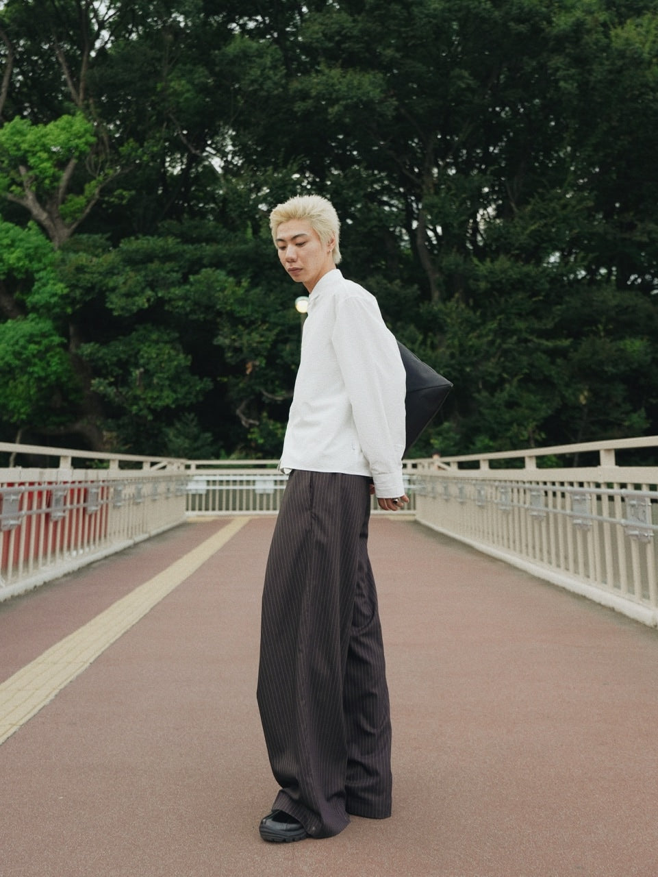CS】stripe cross tuck drape slacks – PRESSING WEB SHOP