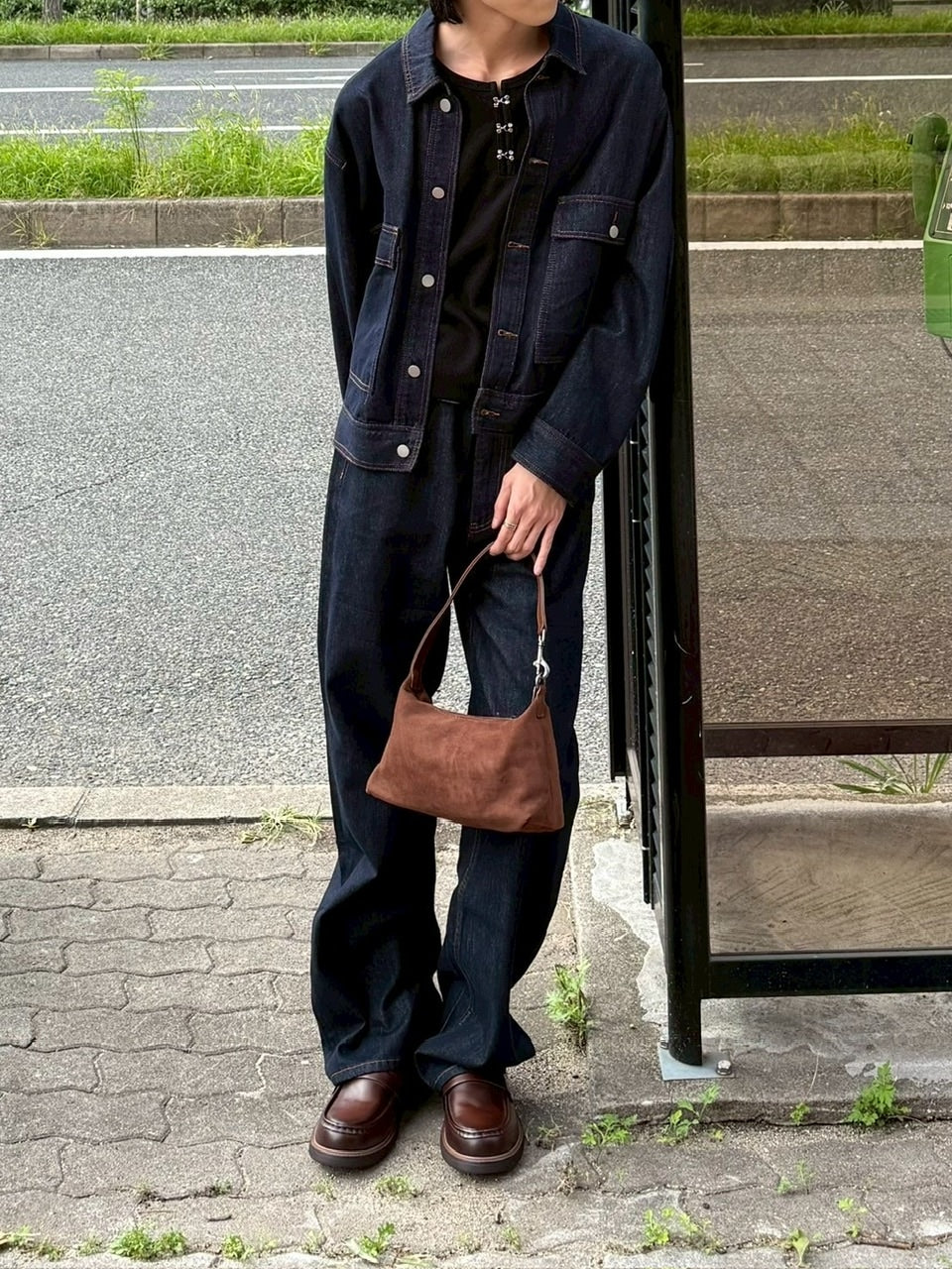 受注制【Chikashitsu +】2 pocket rigid denim jacket / 【チカシツプラス】ツーポケットデニムジャケット (2color)