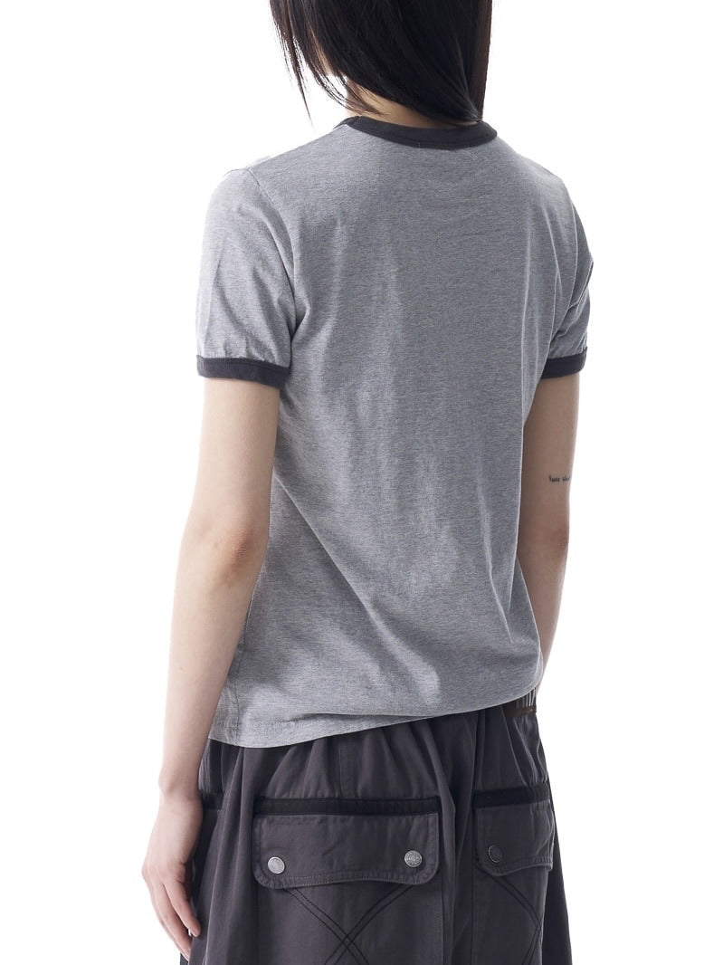 【AAKAM】Logo Patch Ringer Top