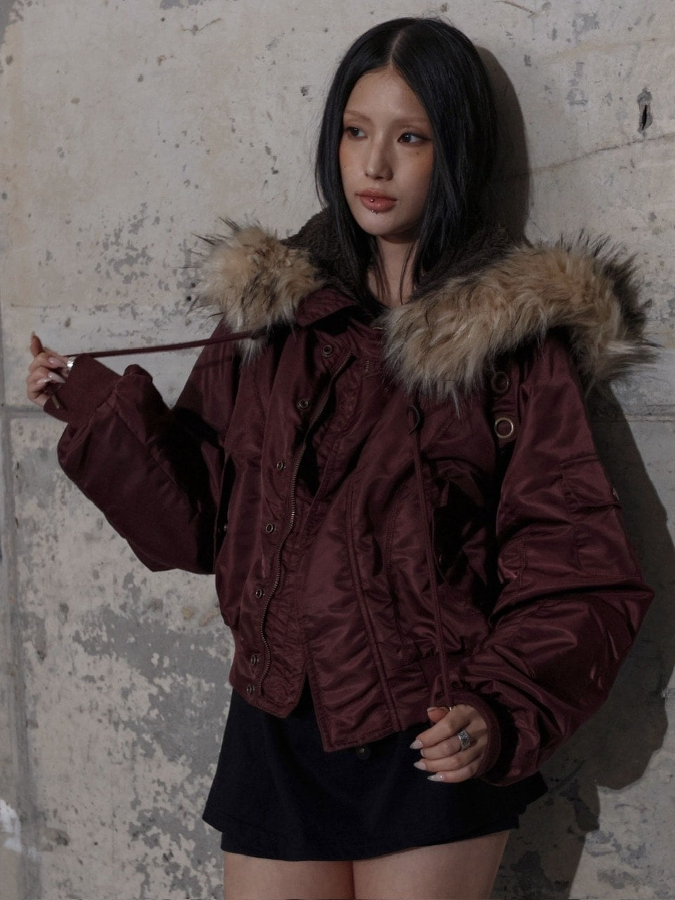 【FANCY CLUB】EYELET FUR MA-1 / 【ファンシークラブ】アイレットファーＭＡ-1