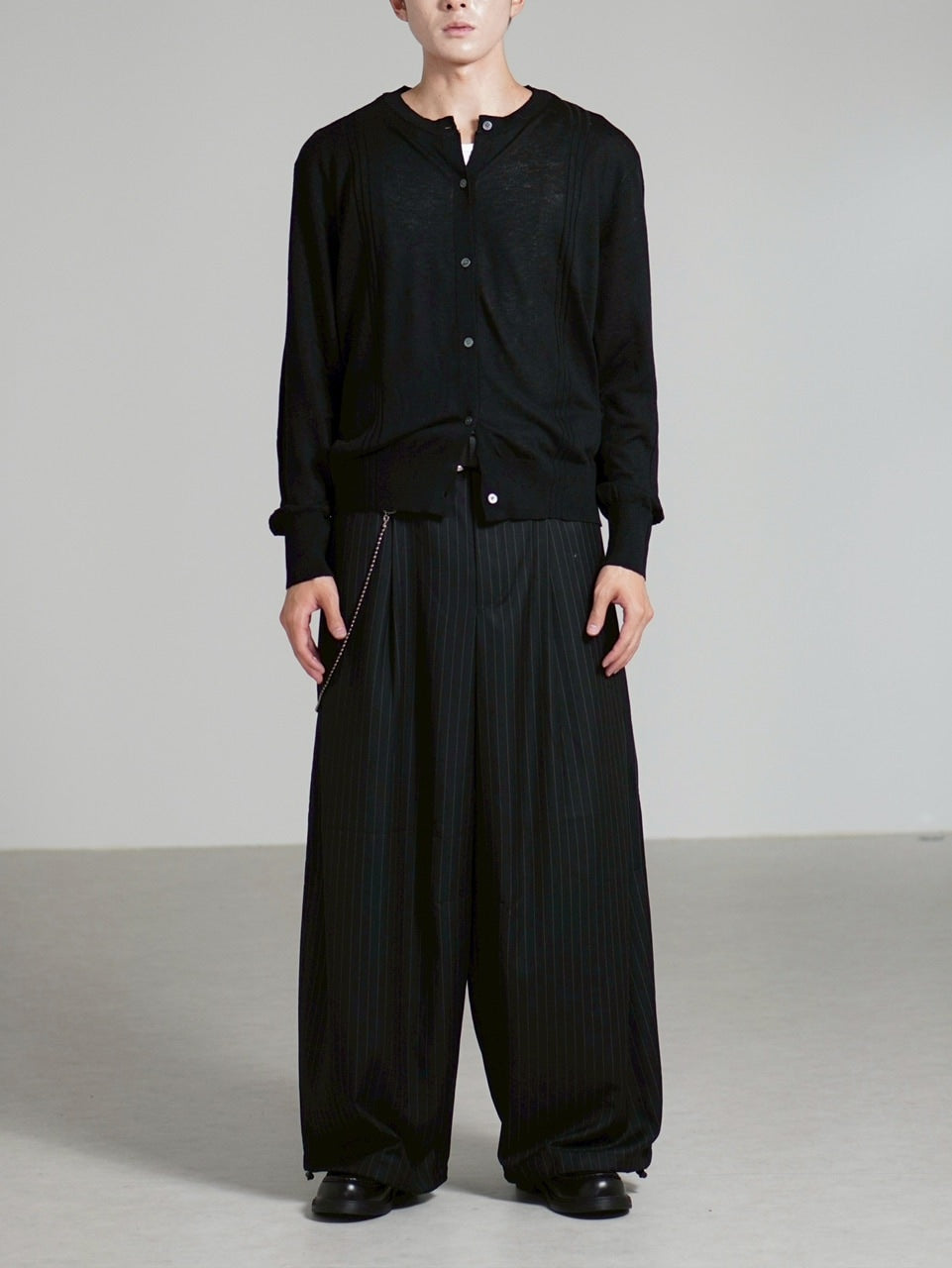 受注制【Chikashitsu +】wool blend cardigan / 【チカシツプラス】ウールブレンドカーディガン (2color)