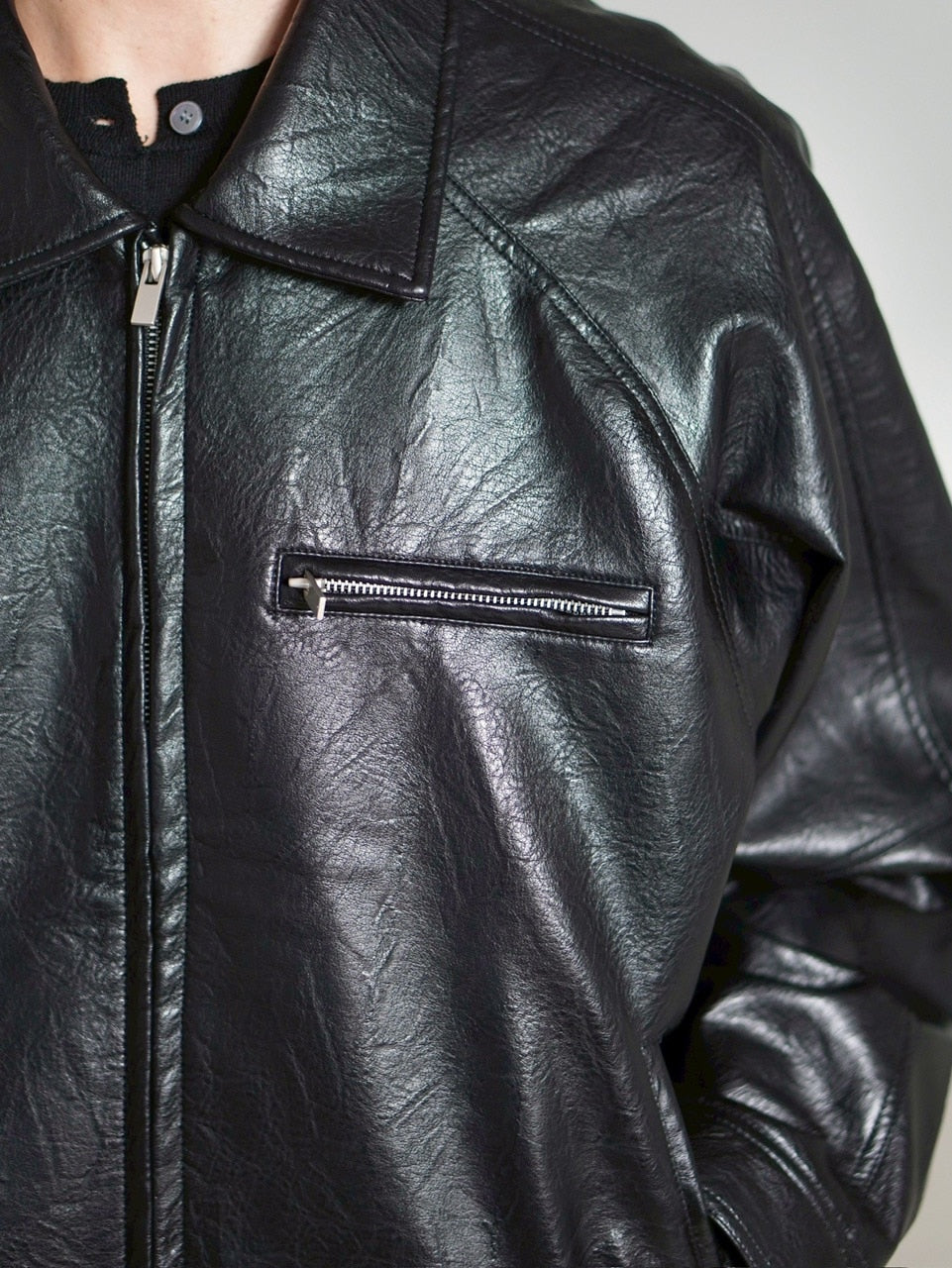 受注制【Chikashitsu +】bomber synthetic material jacket / 【チカシツプラス】ボンバーシンセティックマテリアルジャケット (2color)