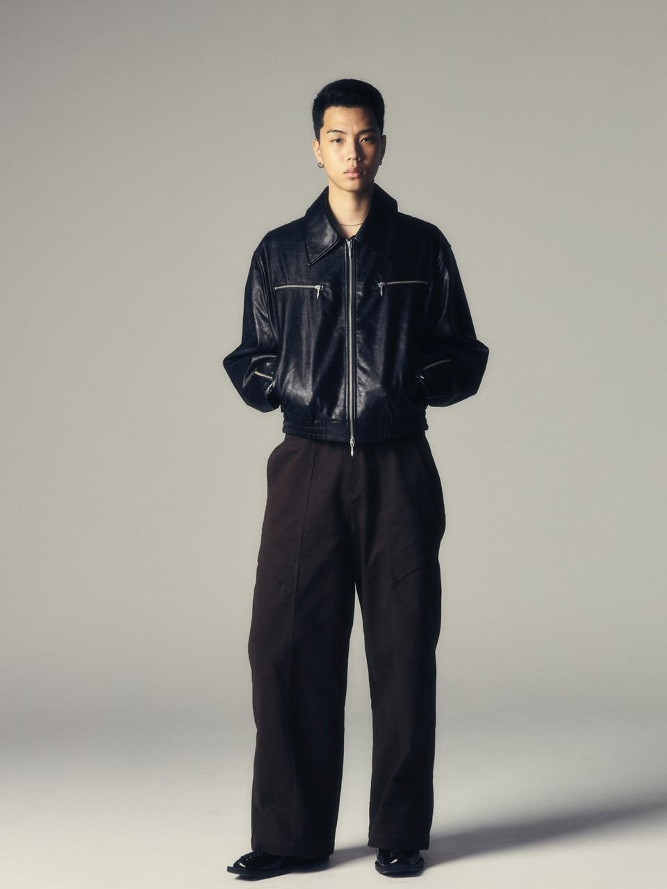 【CS】cotton wide twill pants (brown) / 【シーエス】コットンワイドツイルパンツ