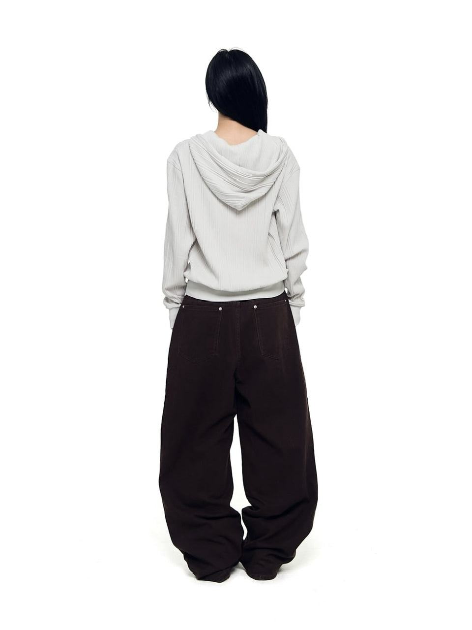 【AAKAM】Knitted Zip-Up Hoodie