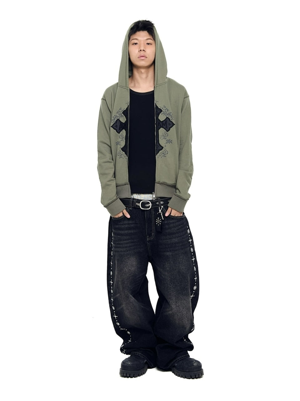 12/21再入荷【AAKAM】AKM CROS2 Zip-Up Hoodie