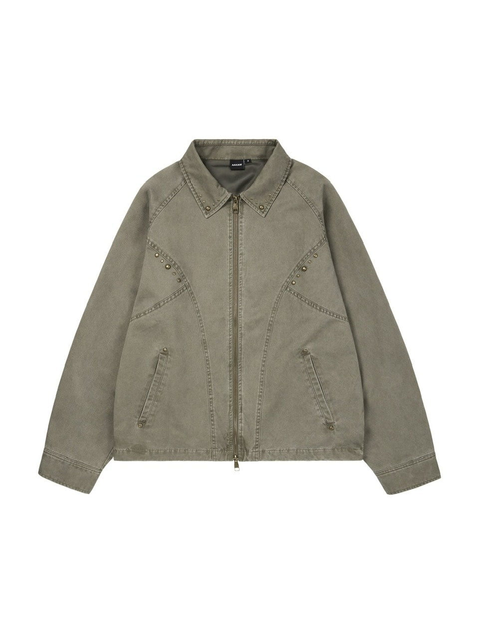 【AAKAM】Incision Studded Cotton Jacket