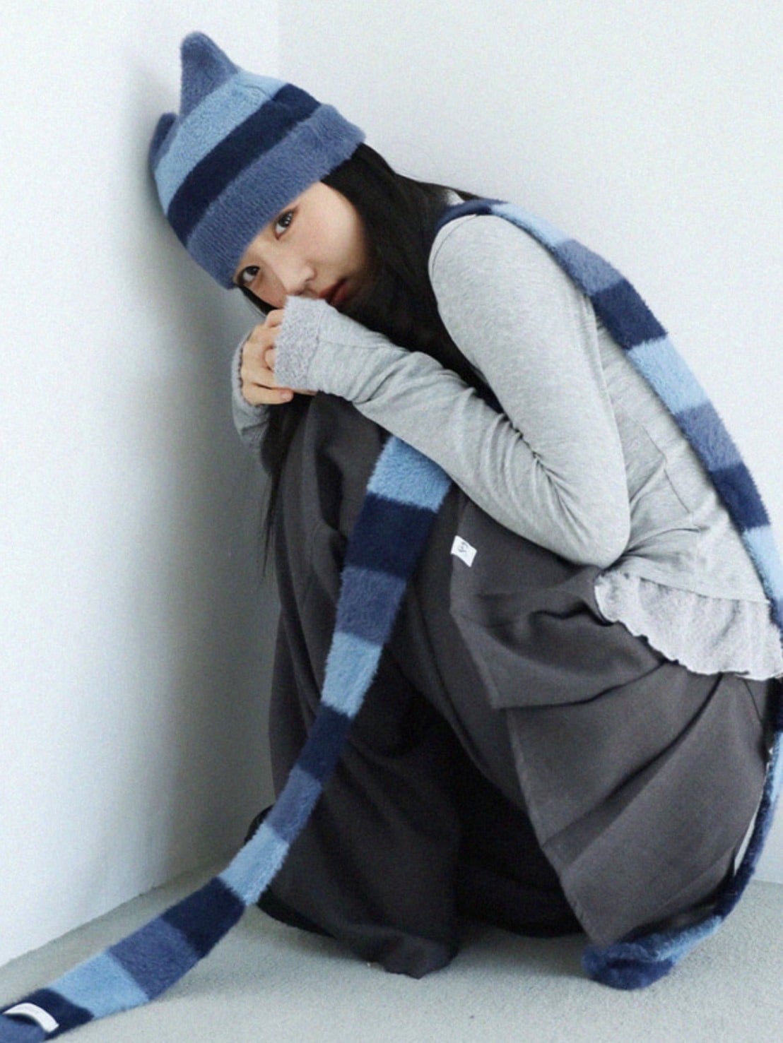 12/21 20:00 再販【Uglyshadow】STRIPED CAT BEANIE