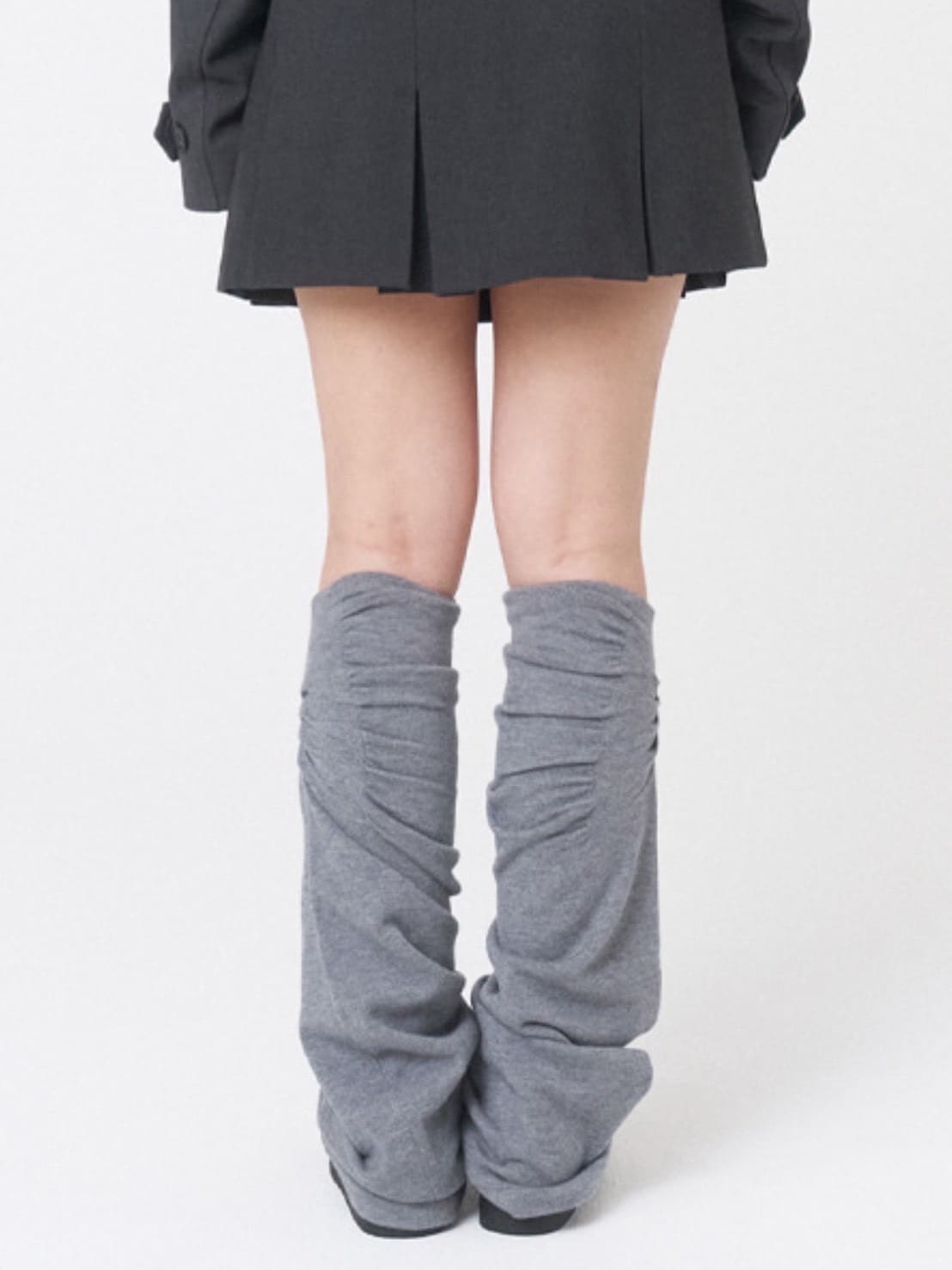 【Miseki seoul】Shirring knit leg warmer