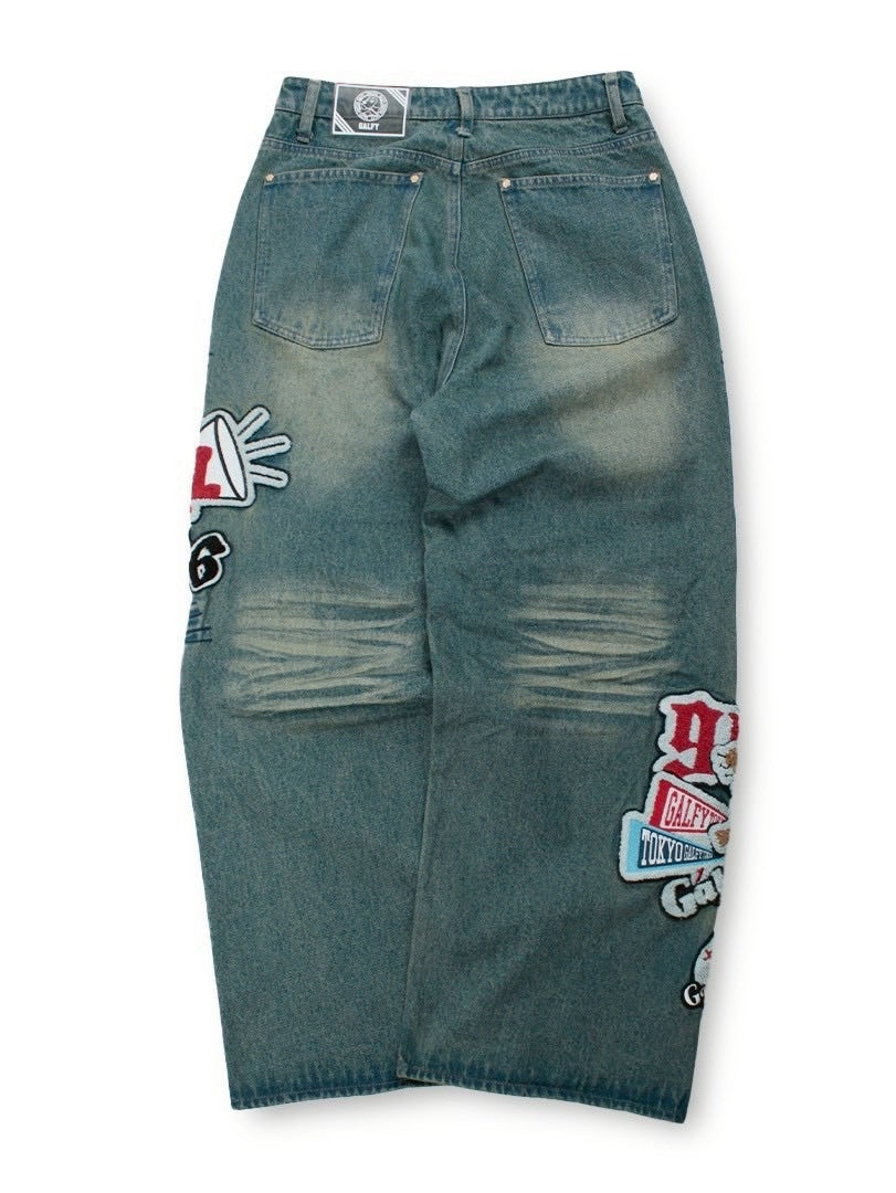 【GALFY】ワッペンだらけデニム