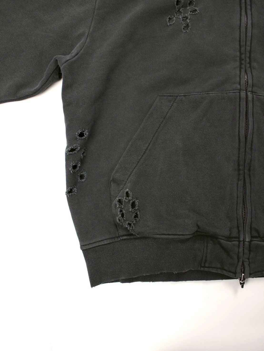 【GALFY】ぼろぼろロゴ百合の紋パーカー